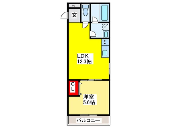 駅前つばきハイツの物件間取画像